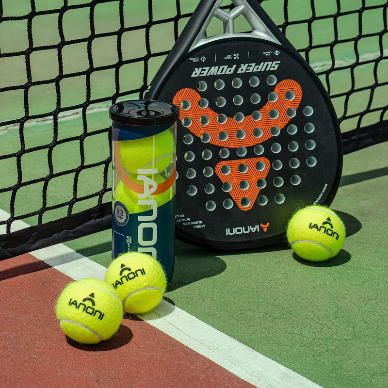 ianoni Padel Balls Natural Rubber with Great Flex Elasticity International Padel Federation Standards Compliant