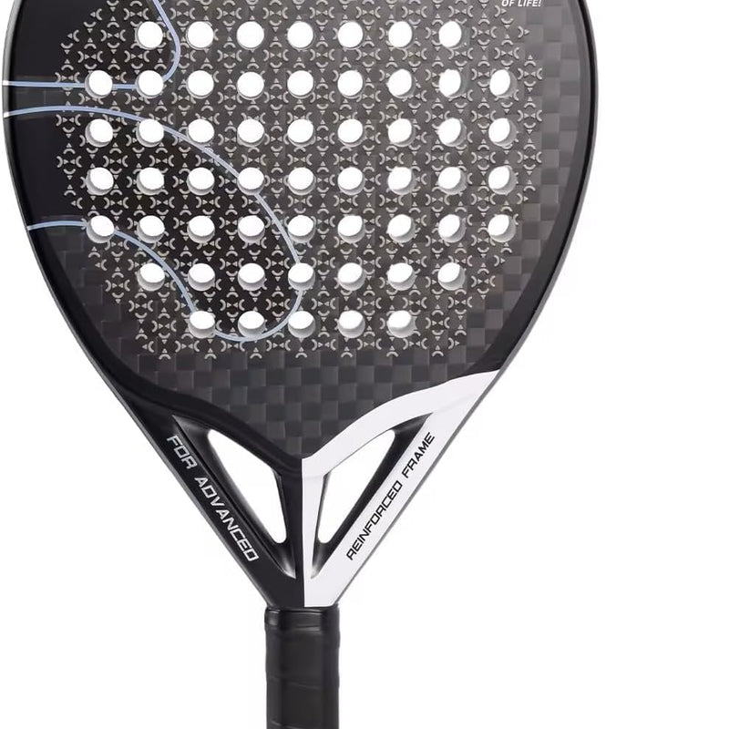 Ianoni Professional Padel Racket 12K Carbon Fiber with 3D Surface with EVA Memory Flex Foam Core-Power Force