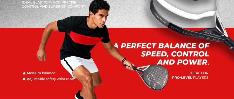 Ianoni Professional Padel Racket 12K Carbon Fiber with 3D Surface with EVA Memory Flex Foam Core-Power Force