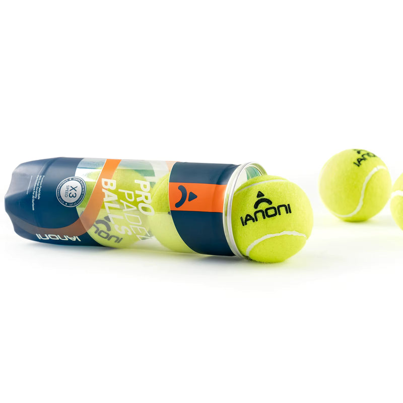 ianoni Padel Balls Natural Rubber with Great Flex Elasticity International Padel Federation Standards Compliant